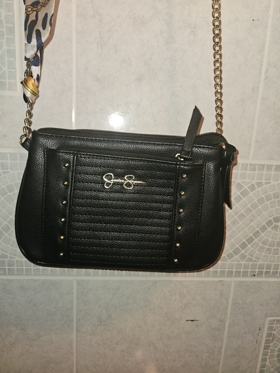 Jessica Simpson Handbags - Jessica Simpson Black Leather Quilted Crossbody Shoulder Bag